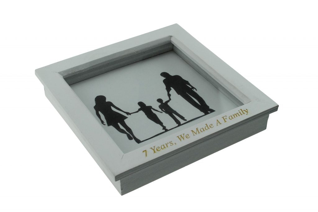 7 Years We Made A Family White Wooden Frame