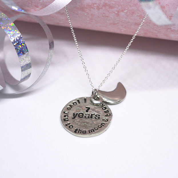 7th Anniversary Moon Necklace