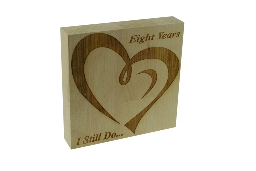 8 Year Anniversary I Still Do - Light Beech Block