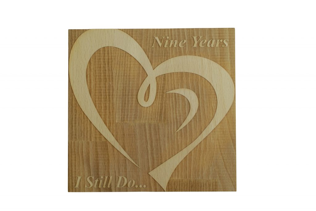 9 Year Anniversary I Still Do - Dark Beech Block