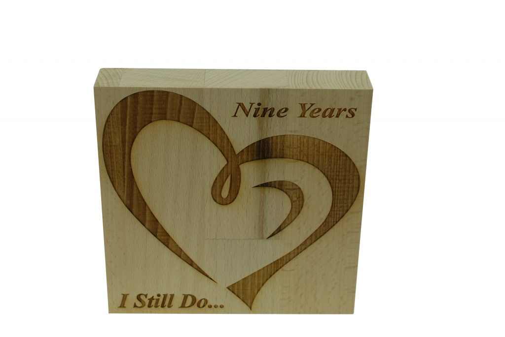 9 Year Anniversary I Still Do - Light Beech Block