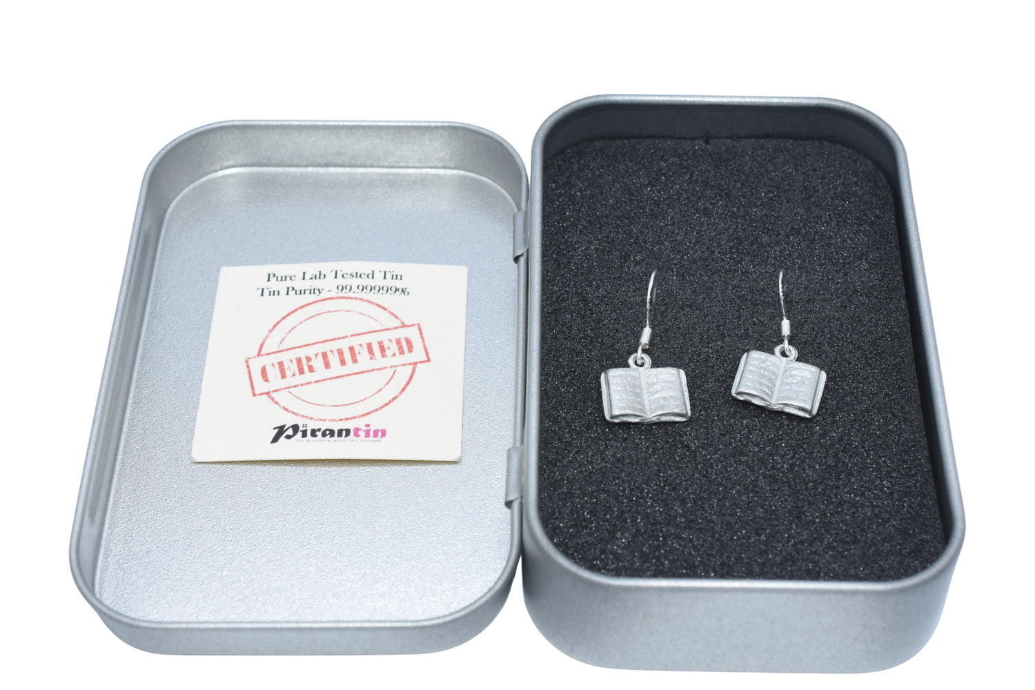 Book Tin Earrings