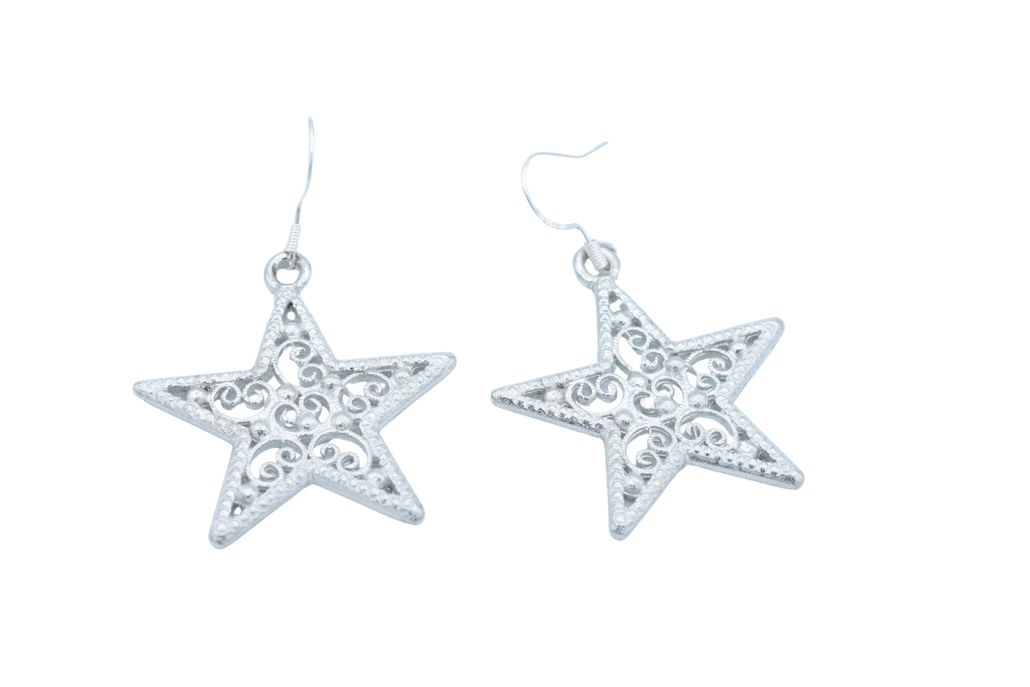 Cut Out Star Tin Earrings
