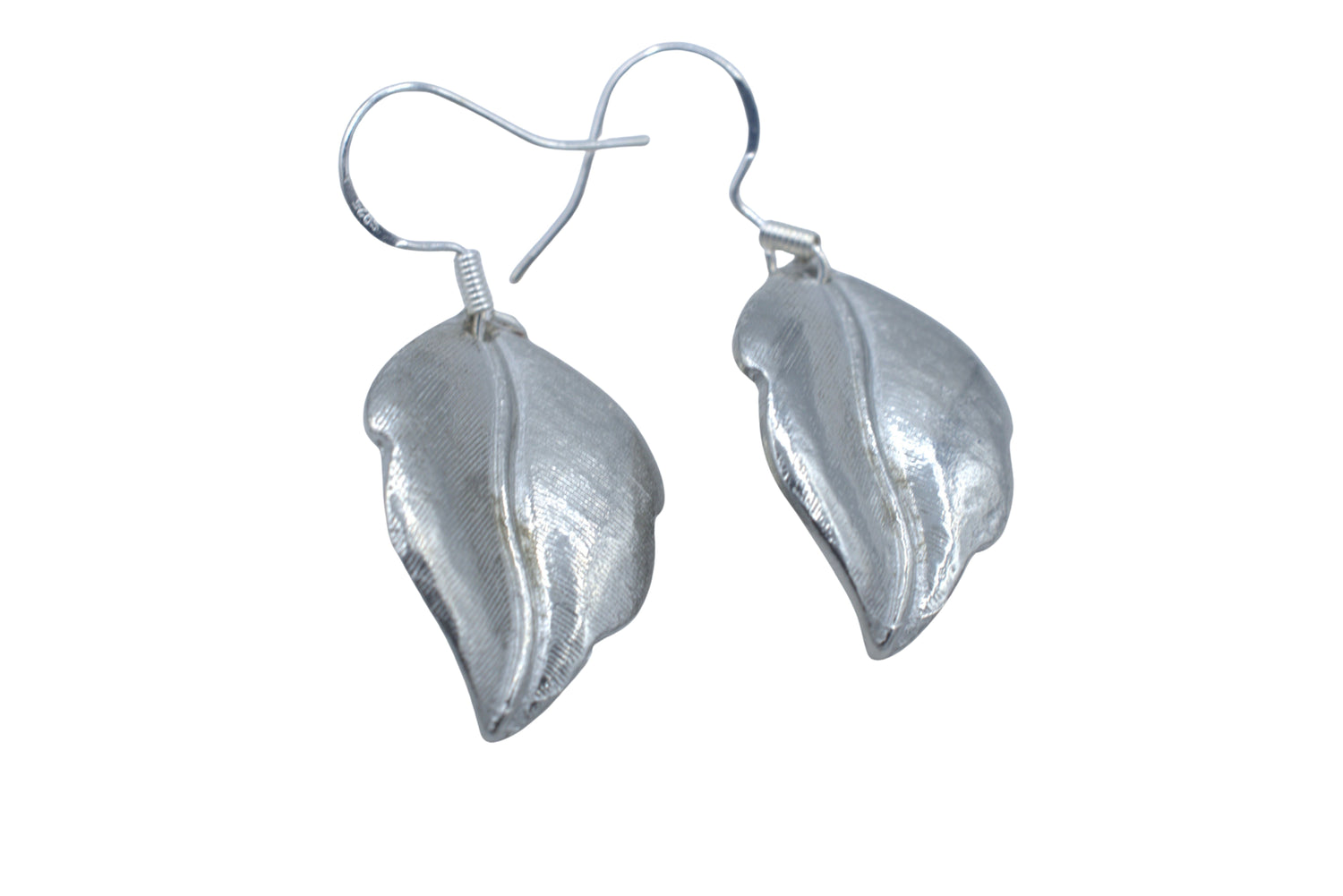 Tin Leaf Earrings - Nature themed 10th Wedding Anniversary Gift