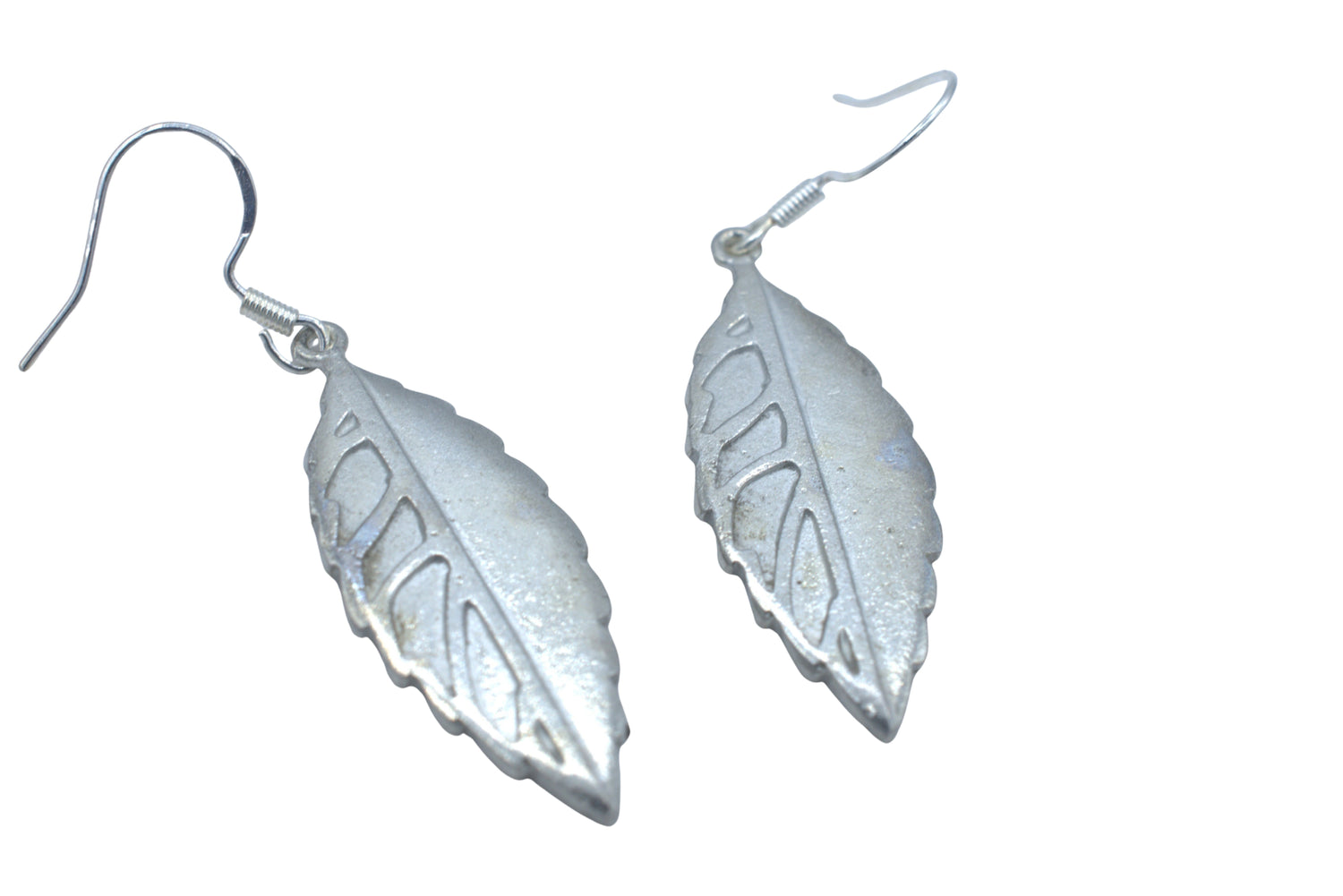 Medium Leaf Tin Earrings