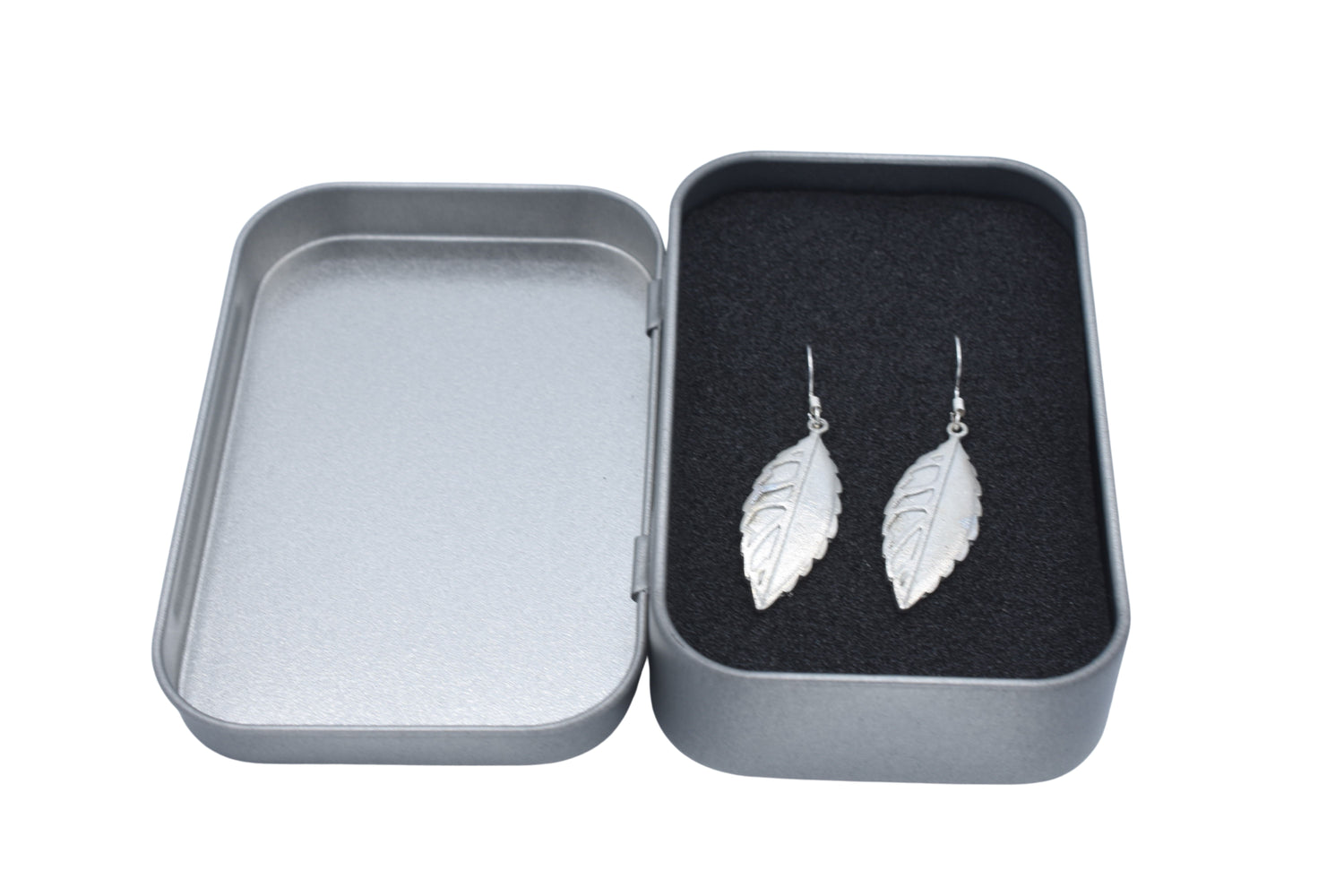 Medium Leaf Tin Earrings