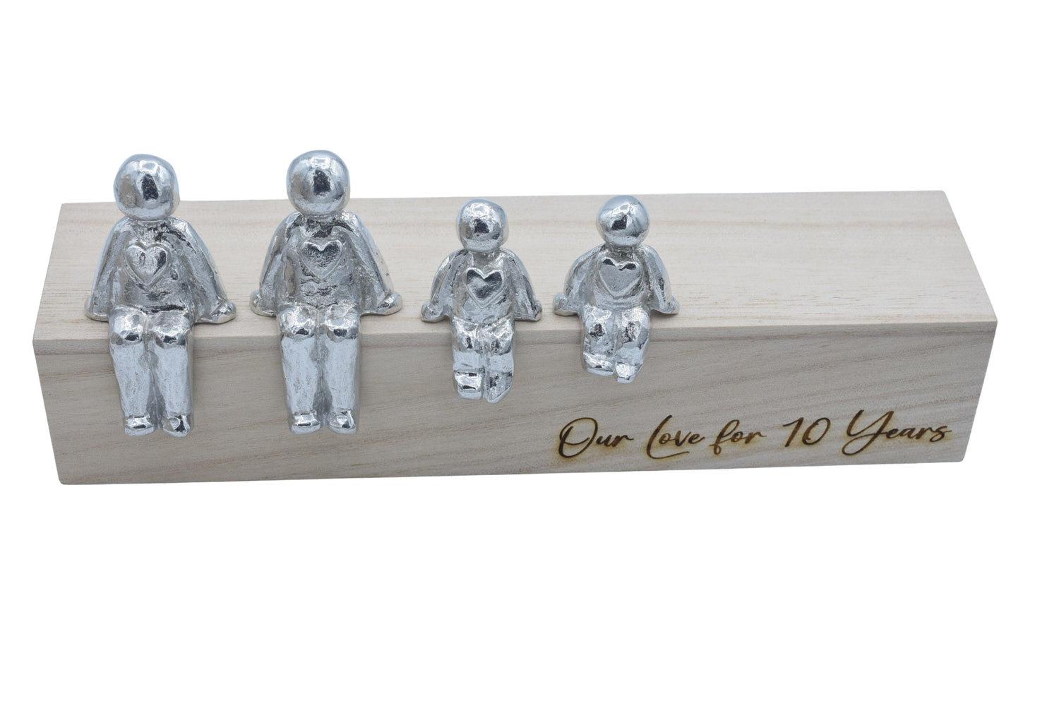 Our Love For 10 Years - Tin Sculpture Figurines 10th Anniversary Decoration