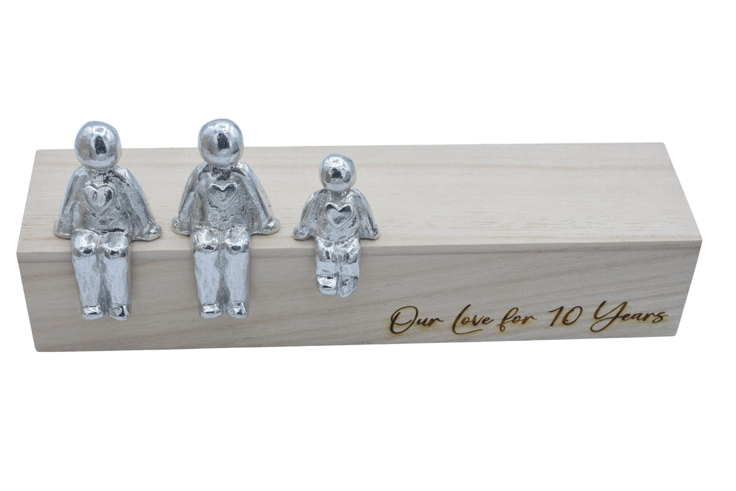 Our Love For 10 Years - Tin Sculpture Figurines 10th Anniversary Decoration