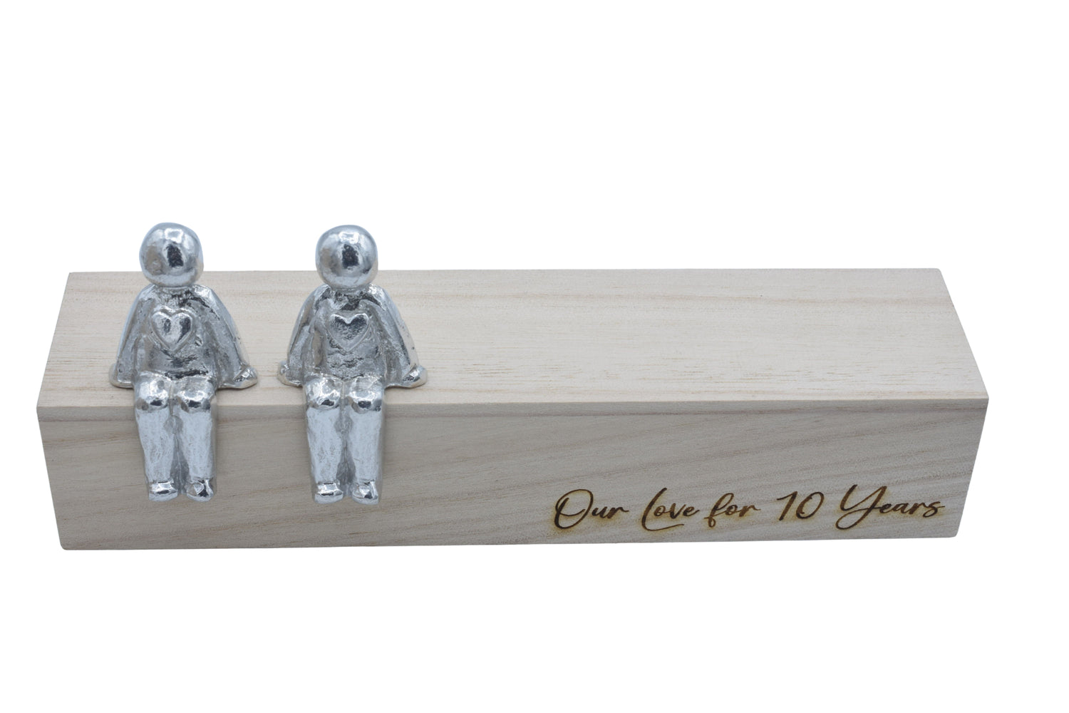 Our Love For 10 Years - Tin Sculpture Figurines 10th Anniversary Decoration