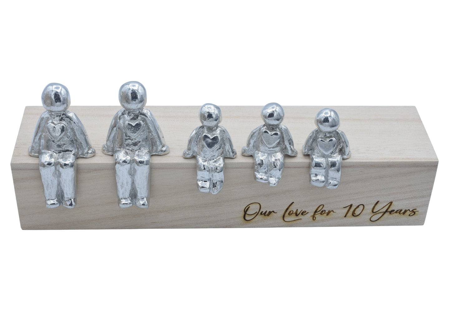 Our Love For 10 Years - Tin Sculpture Figurines 10th Anniversary Decoration