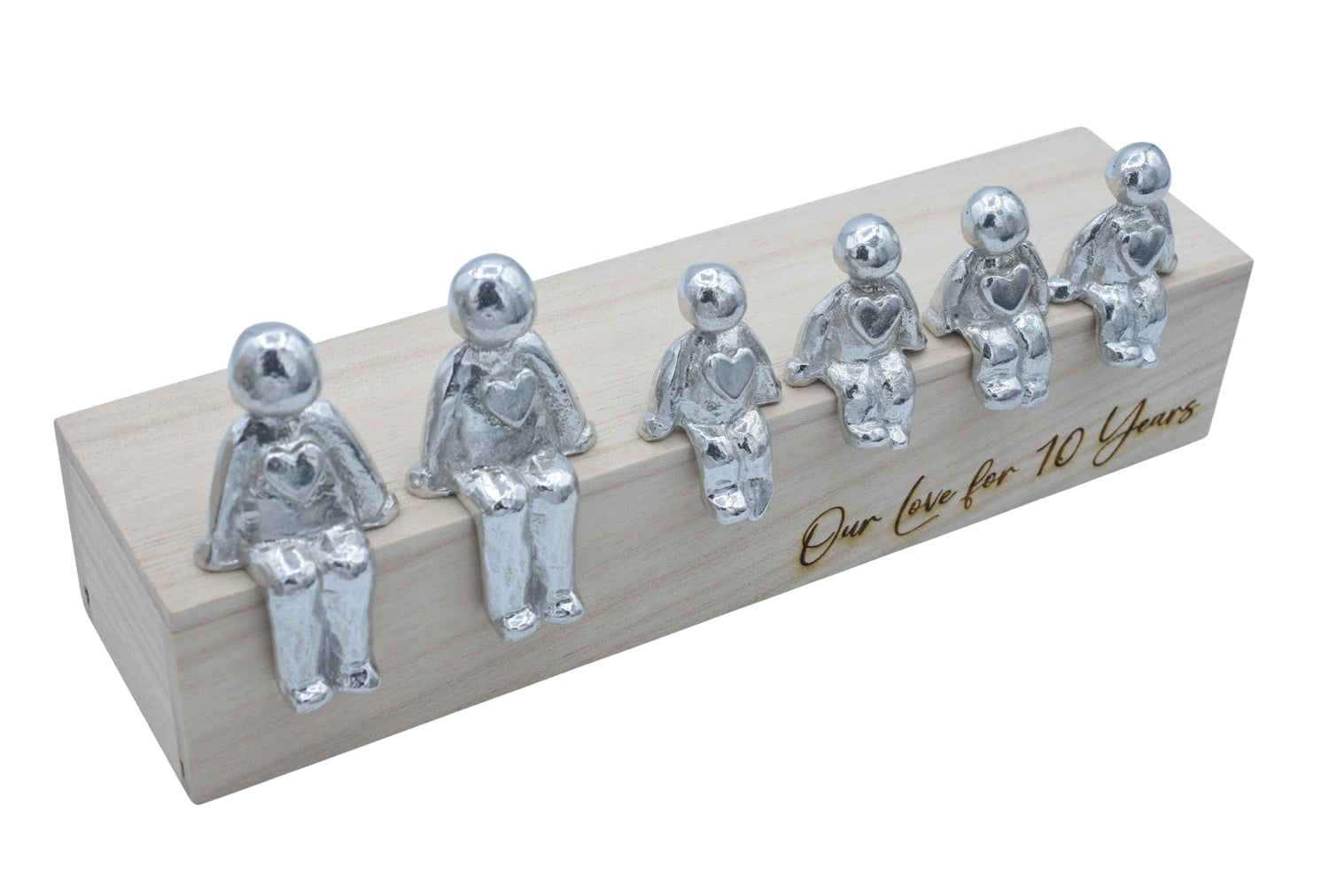 Our Love For 10 Years - Tin Sculpture Figurines 10th Anniversary Decoration