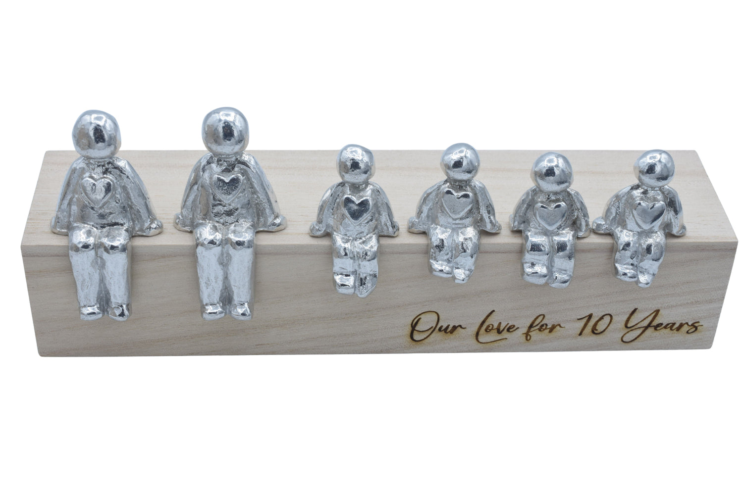 Our Love For 10 Years - Tin Sculpture Figurines 10th Anniversary Decoration