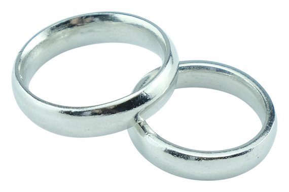 Plain Tin Matching Rings