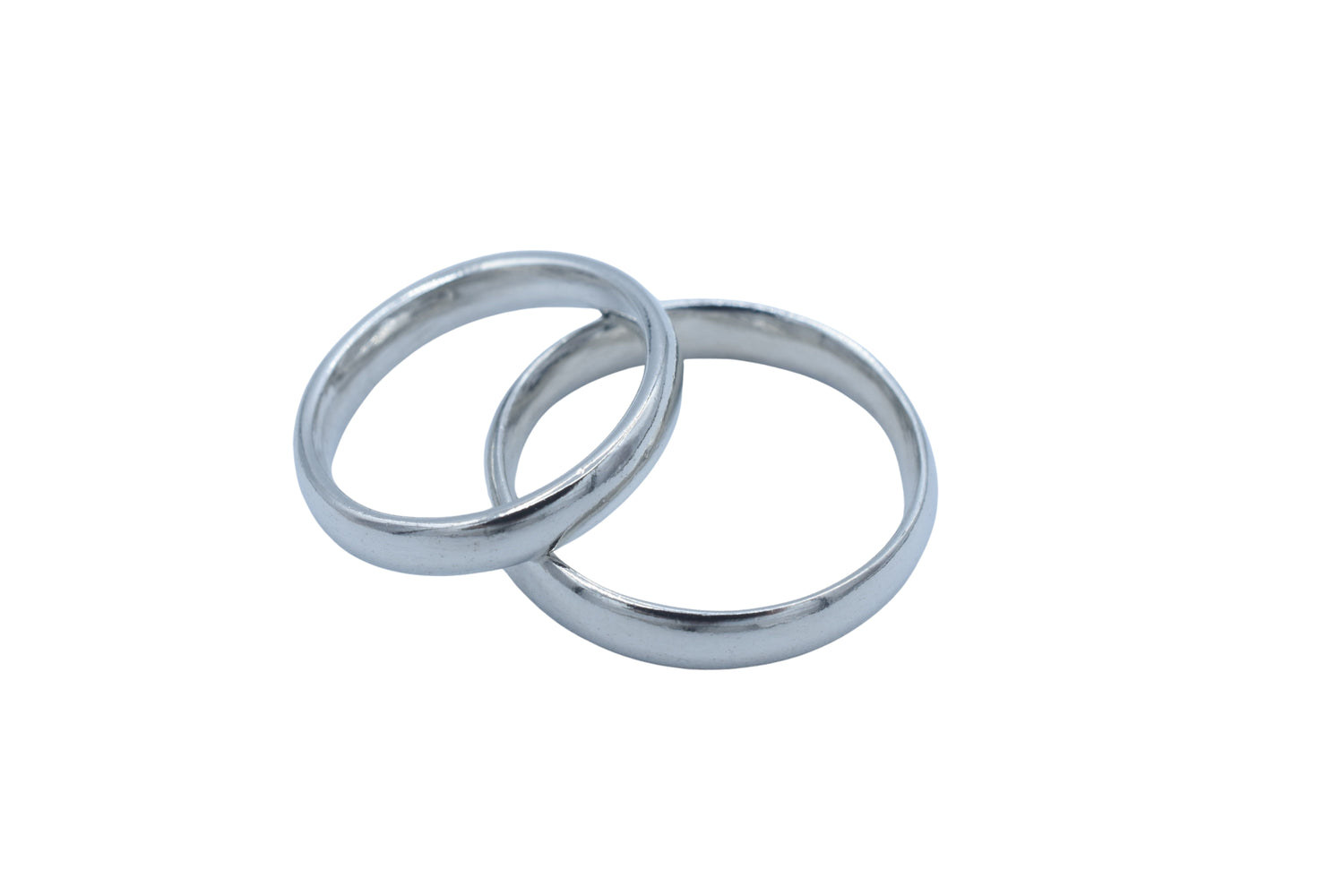 Plain Tin Matching Rings