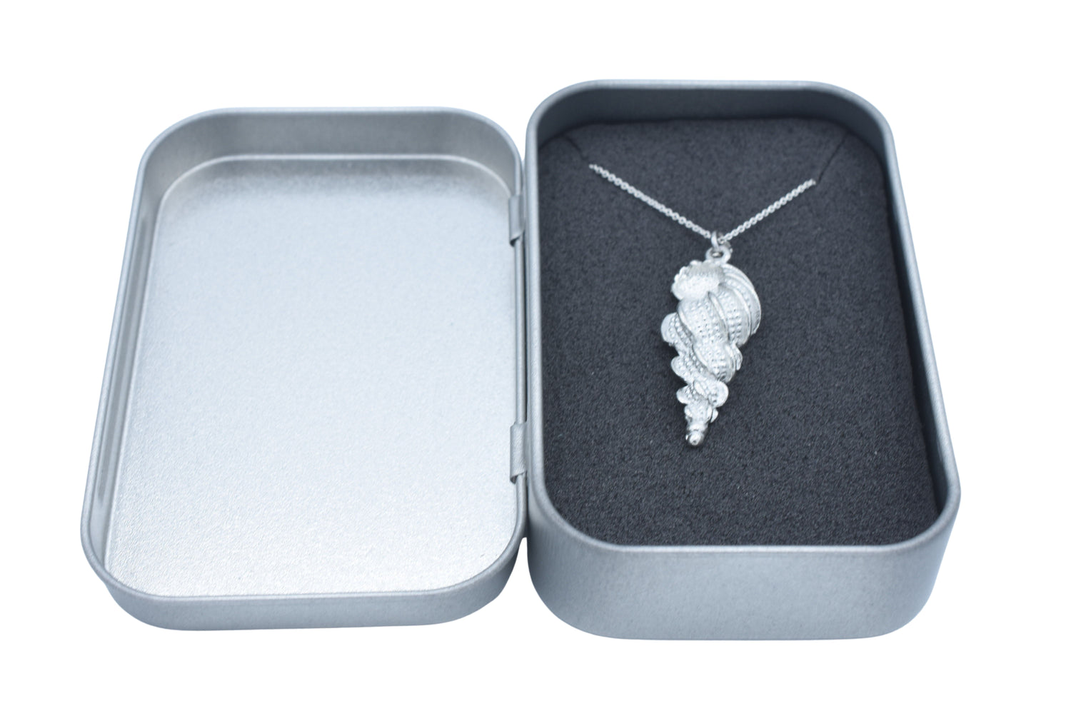 Seashell Tin Pendant Necklace