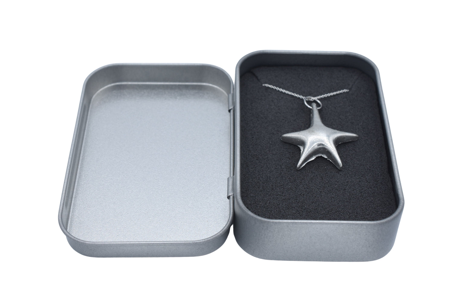 Starfish Tin Pendant Necklace