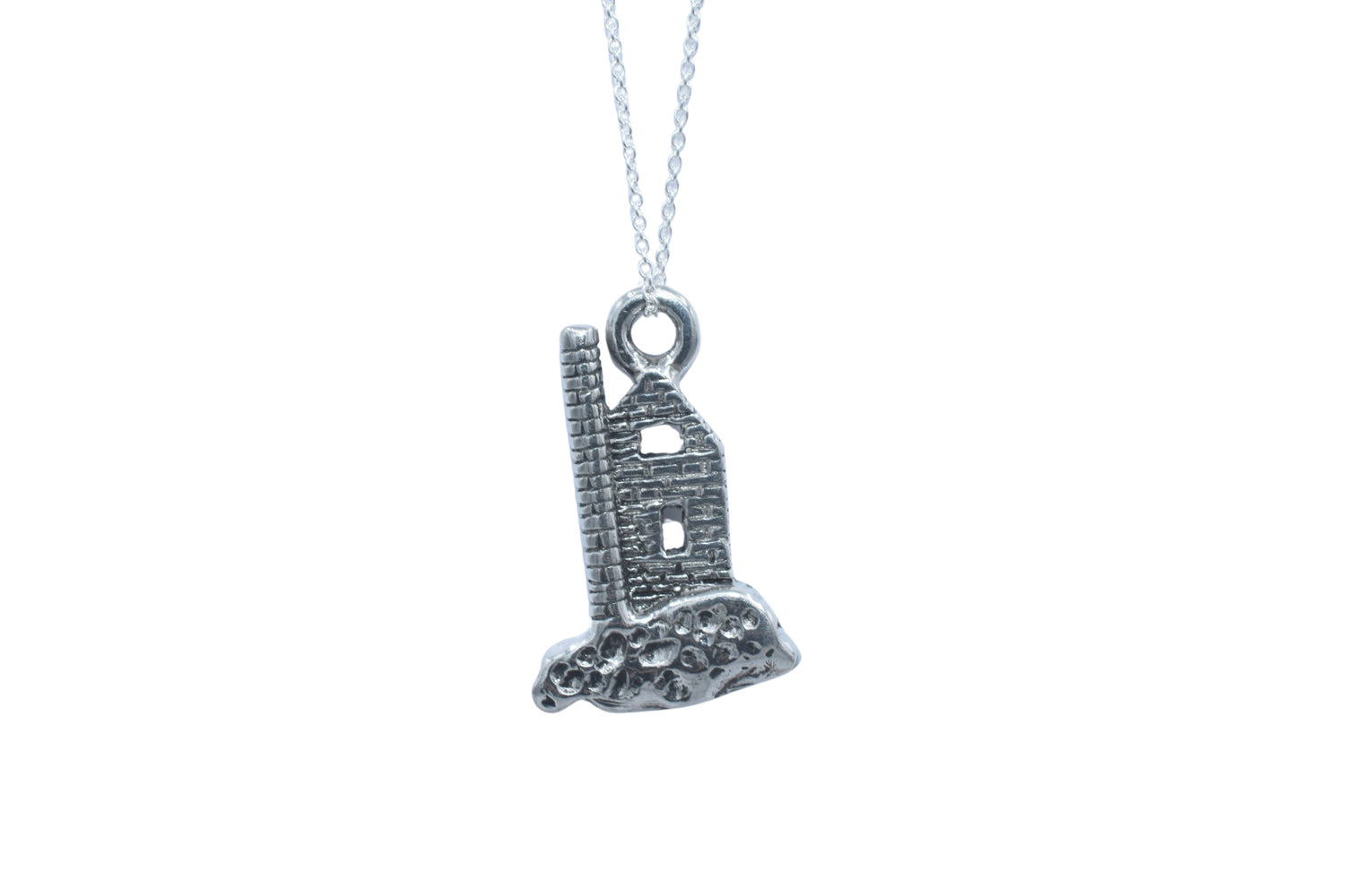 Tin Cornish Engine House Pendant Necklace