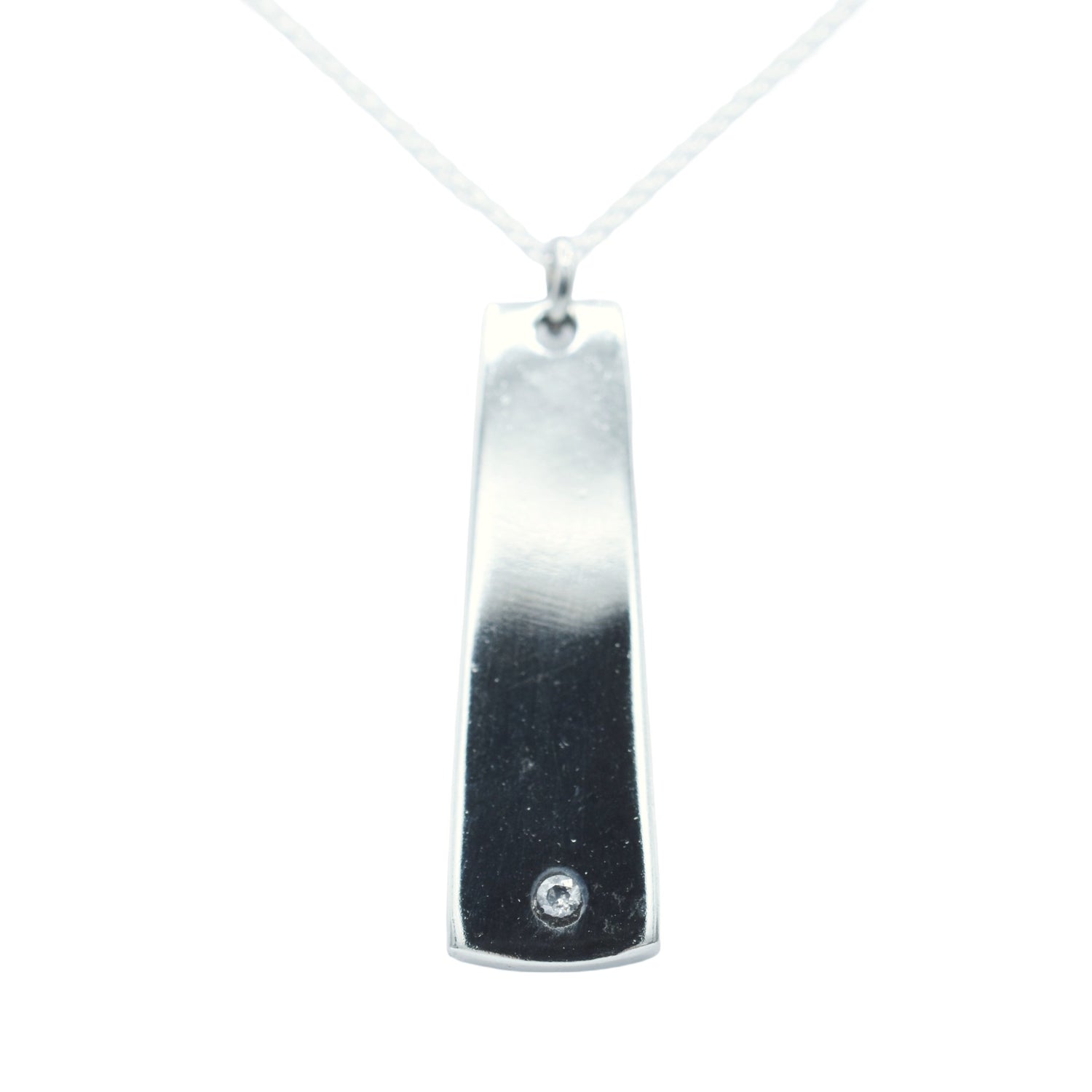 Tin Diamond Drop Pendant