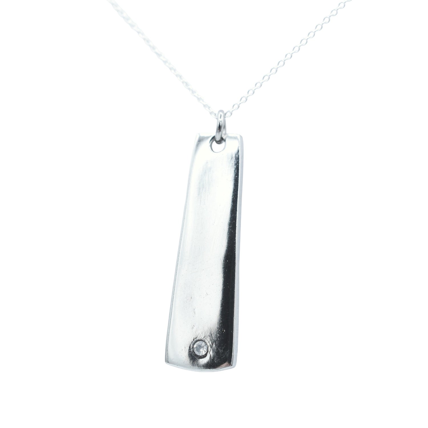 Tin Diamond Drop Pendant
