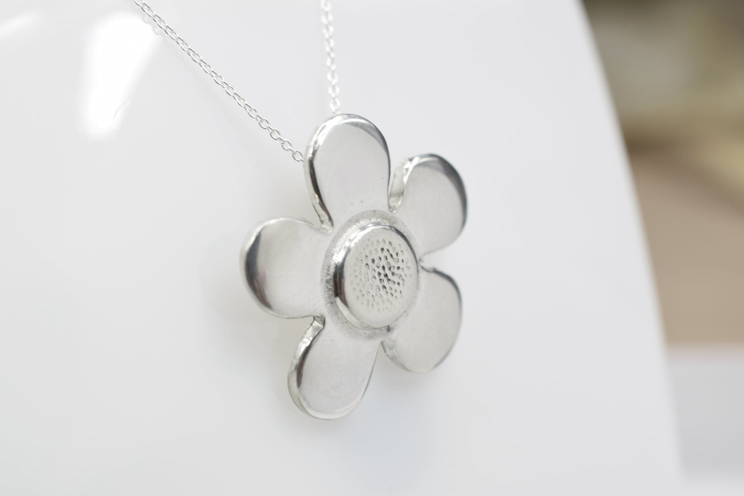 Tin Flower Necklace