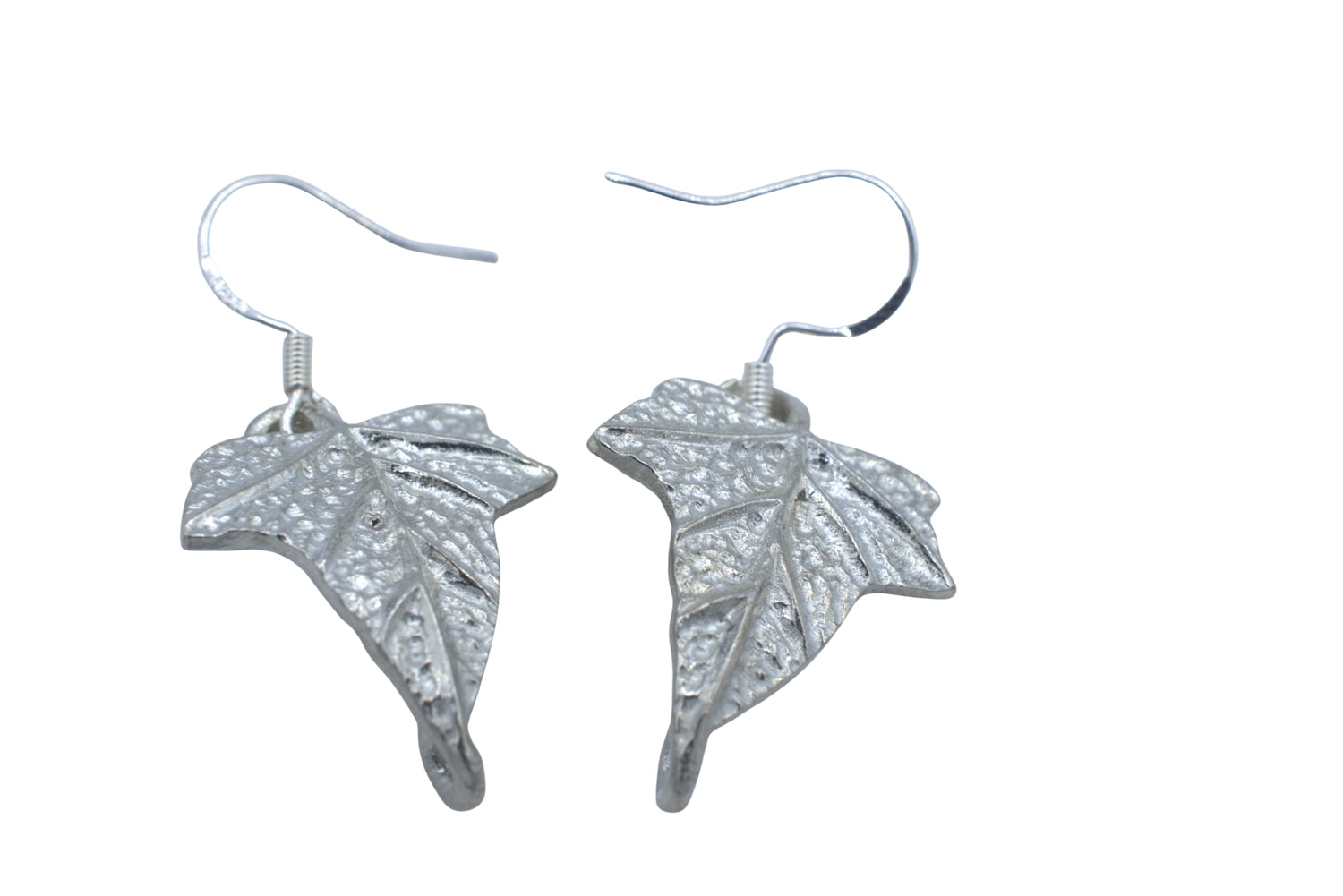 Tin Ivy Leaf Earrings - Tenth Wedding Anniversary earrings for her