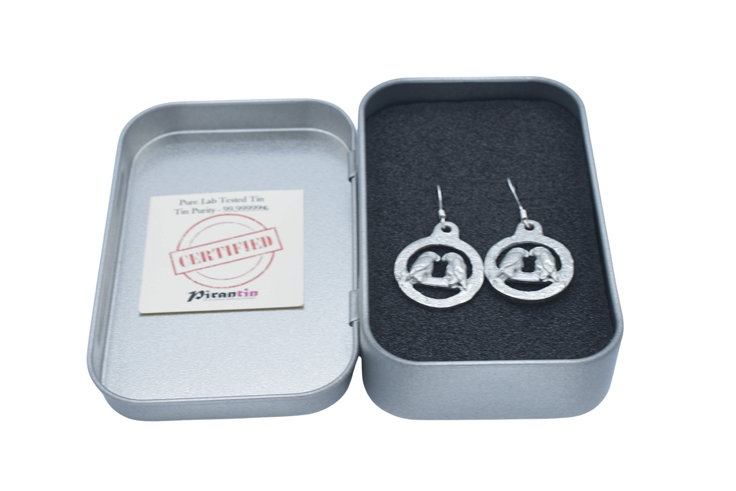 Tin Lovebirds Earrings