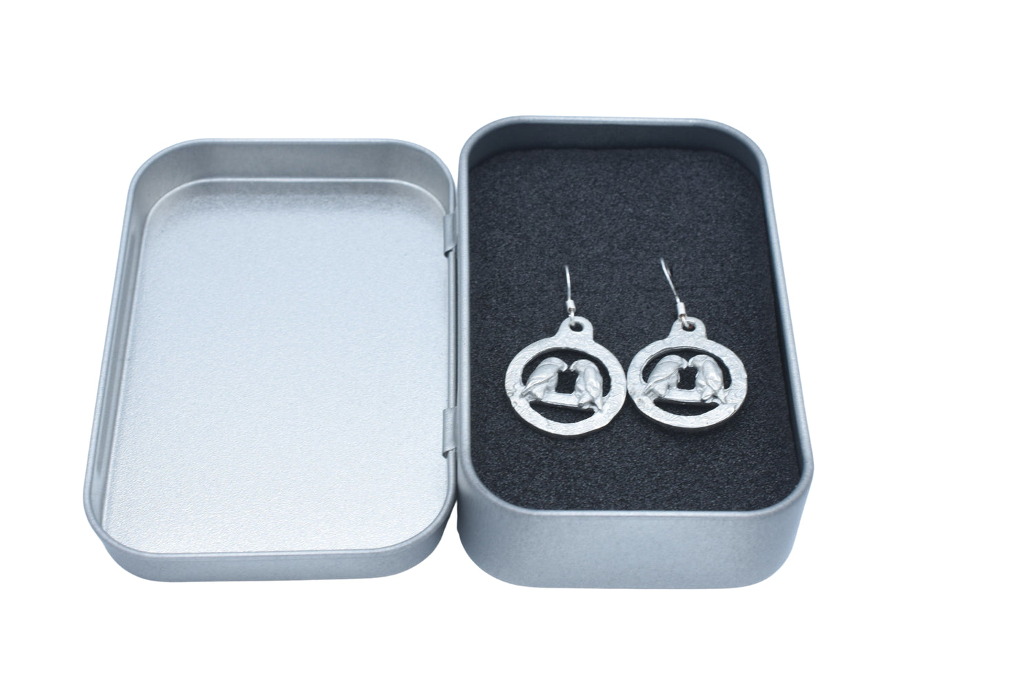 Tin Lovebirds Earrings