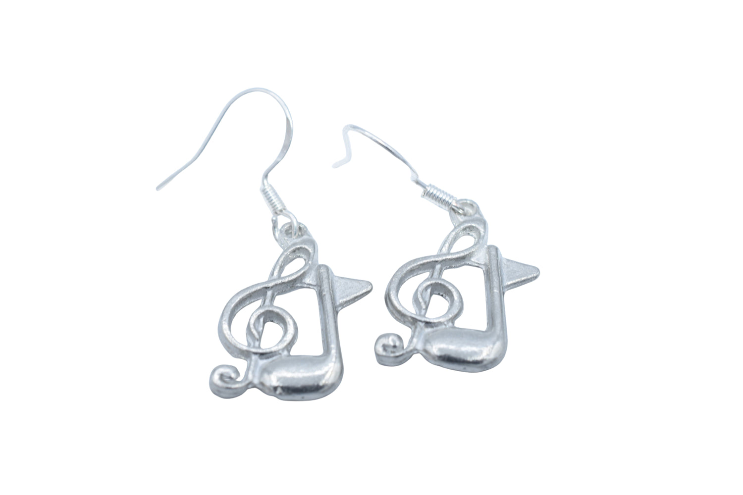 Tin Music Note Earrings