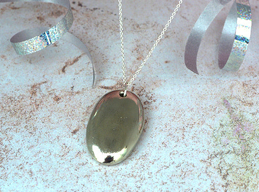 Tin Oval Necklace