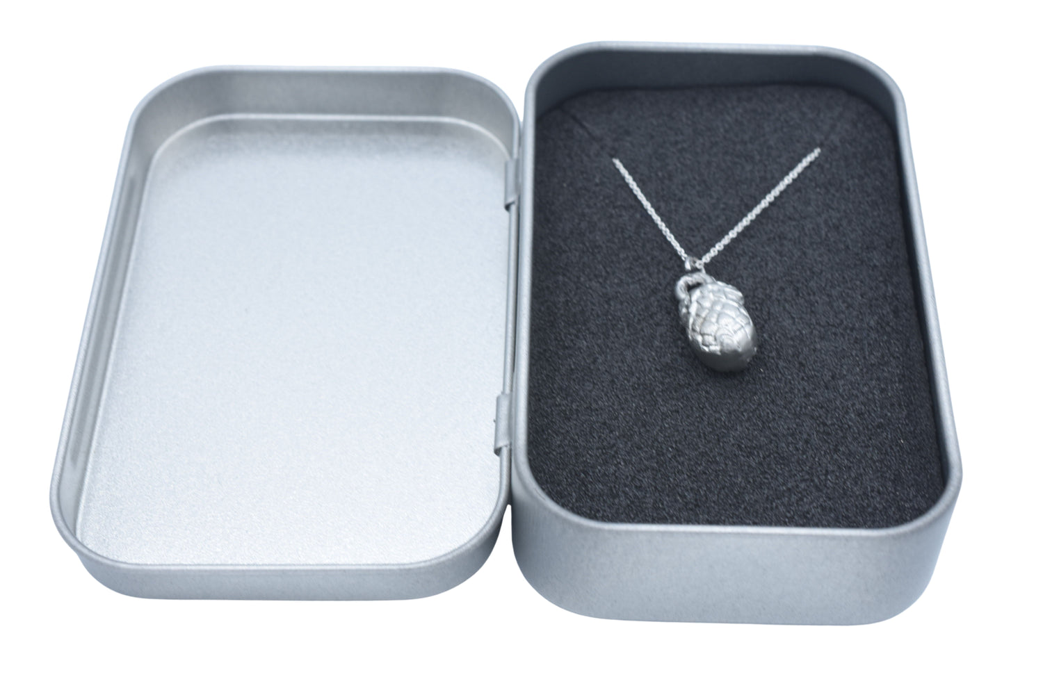 Tin Pineapple Pendant Necklace