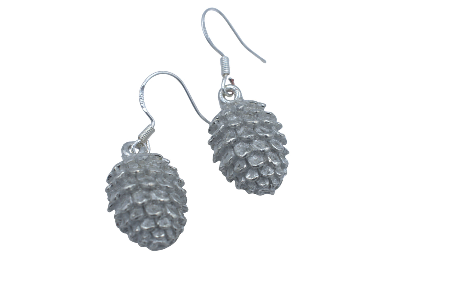 Tin Pinecone Earrings - 10th Wedding Anniversary Gift