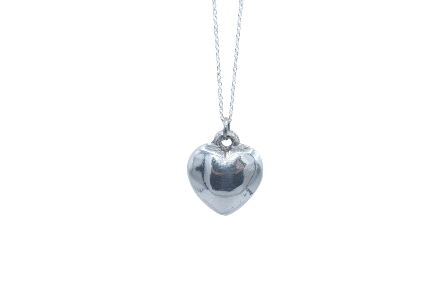Tin Smooth Full Heart Necklace