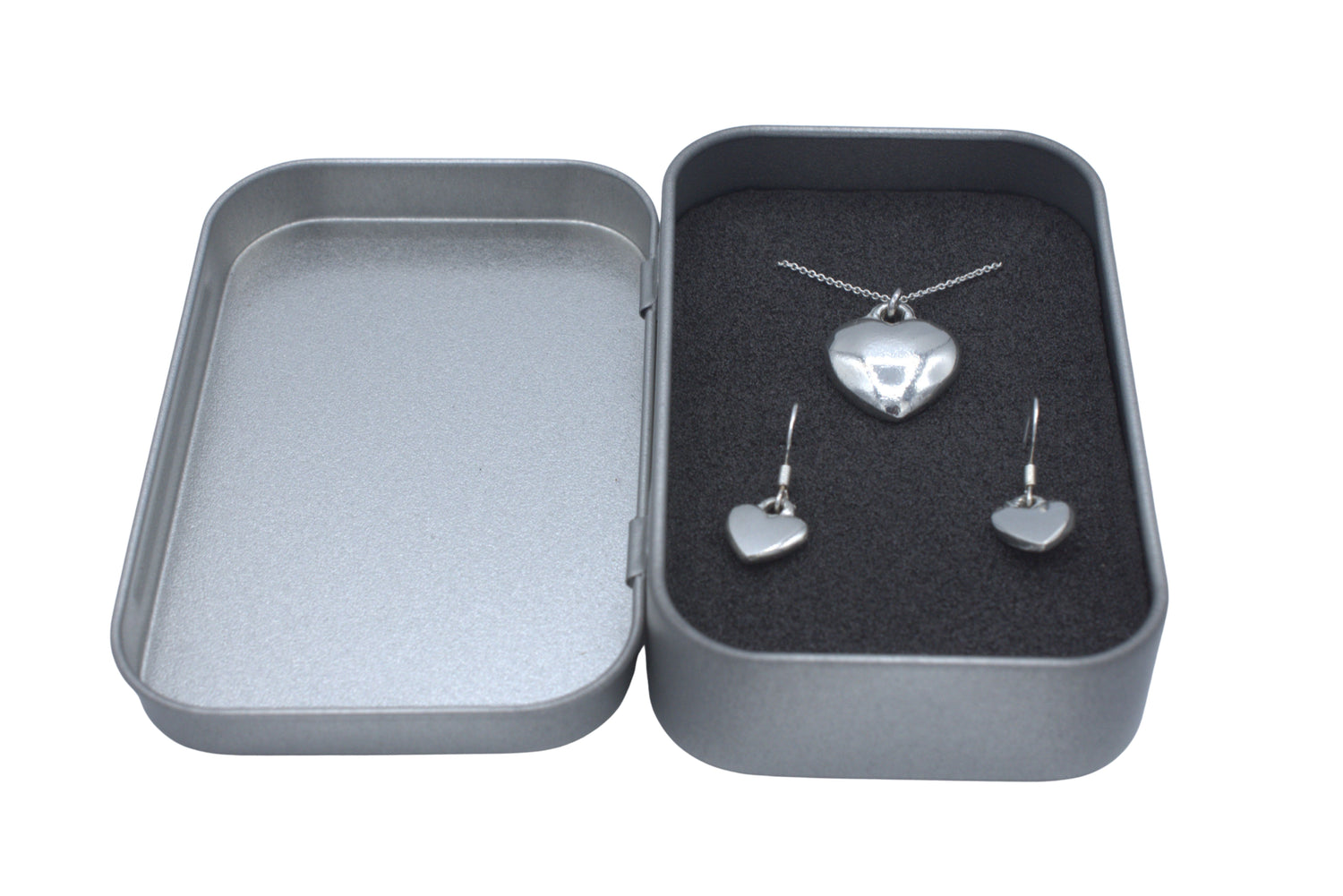 Tin Smooth Heart Matching Set