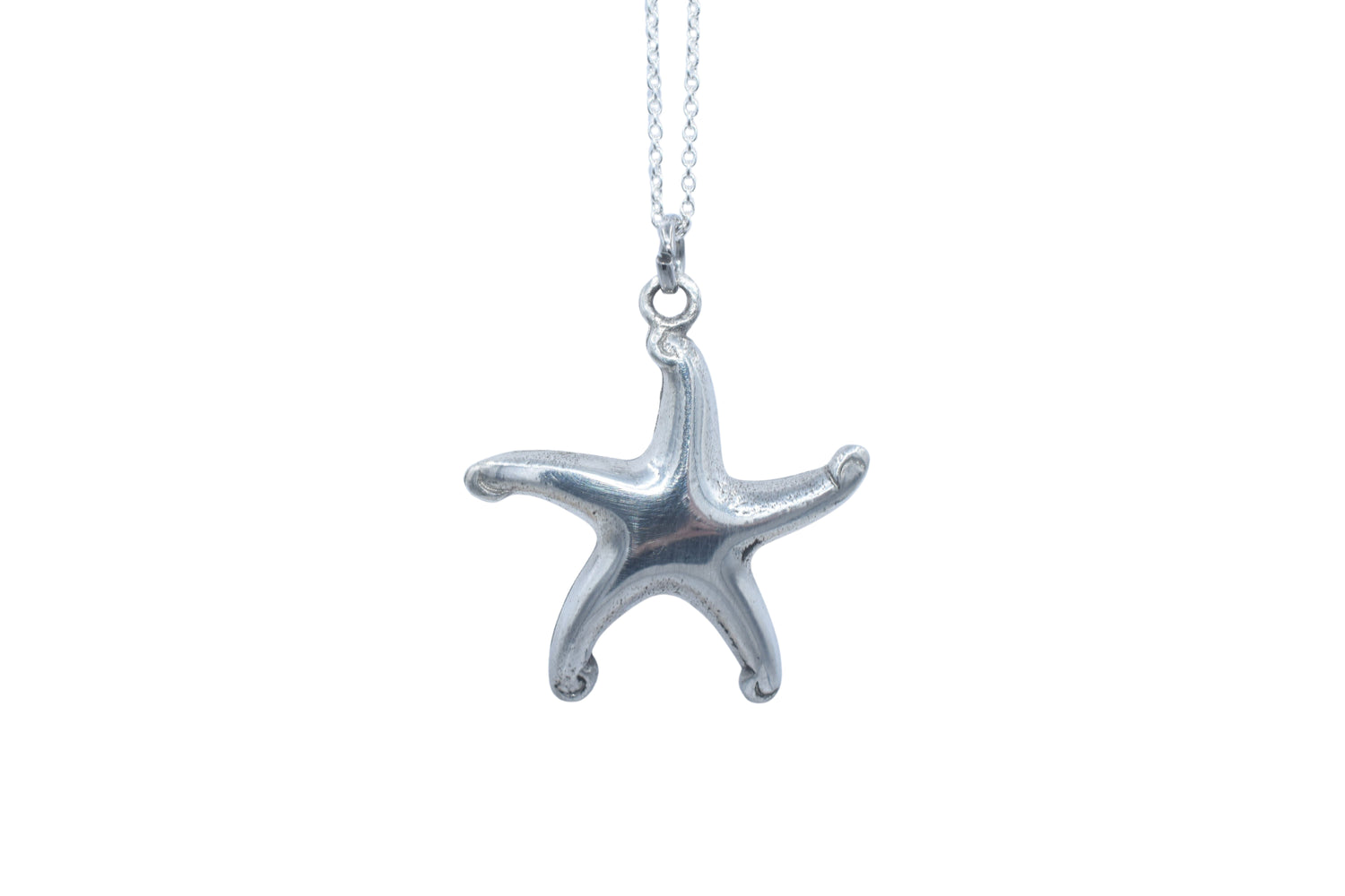 Tin Starfish Pendant Necklace