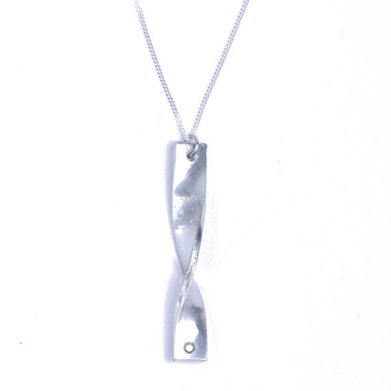 Tin Twist with Diamond Necklace