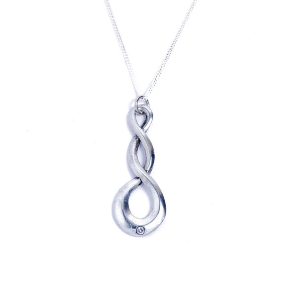 Tin Twisted Loop Necklace