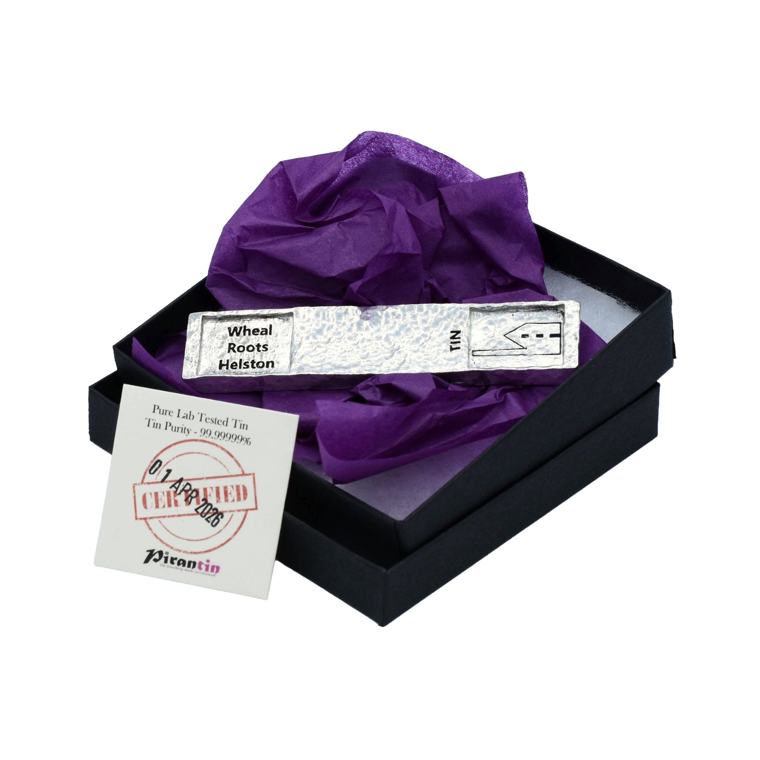 Tin Ingot - Wheal Roots - 56 grammes - 10th Wedding Ingot Gift