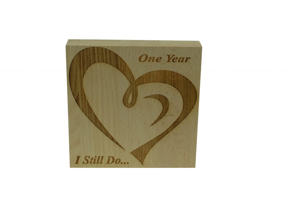 1 Year Anniversary I Still Do - Light Beech Block