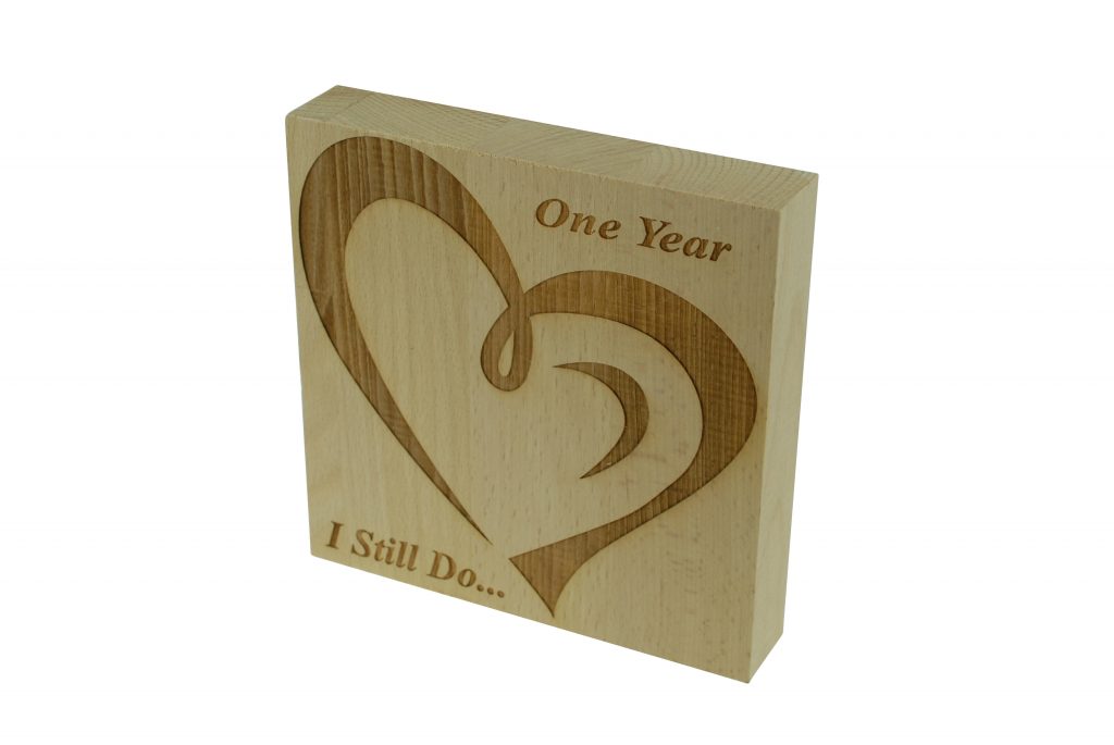 1 Year Anniversary I Still Do - Light Beech Block