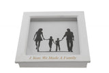 1 Year We Made A Family White Wooden Frame