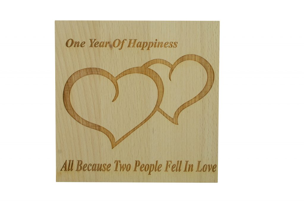 1 Year of Happiness Beech Block