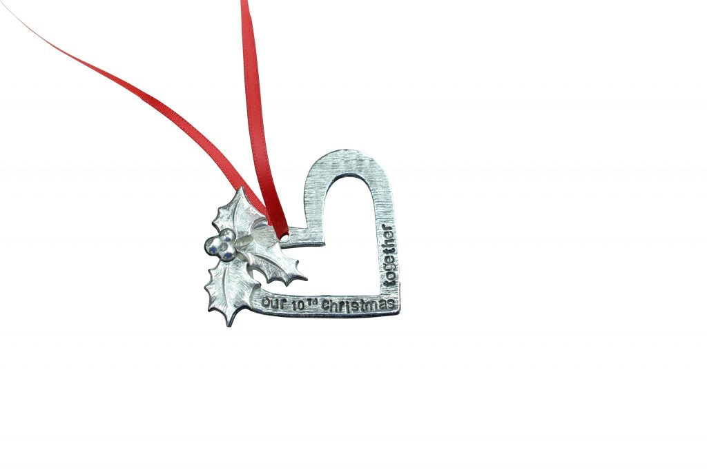 10 Years Together 10th Anniversary Hanging Tree Decoration