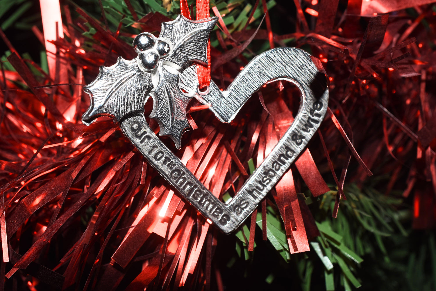 10 Years Together 10th Anniversary Hanging Tree Decoration