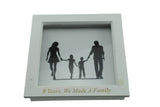 9 Years We Made A Family White Wooden Frame