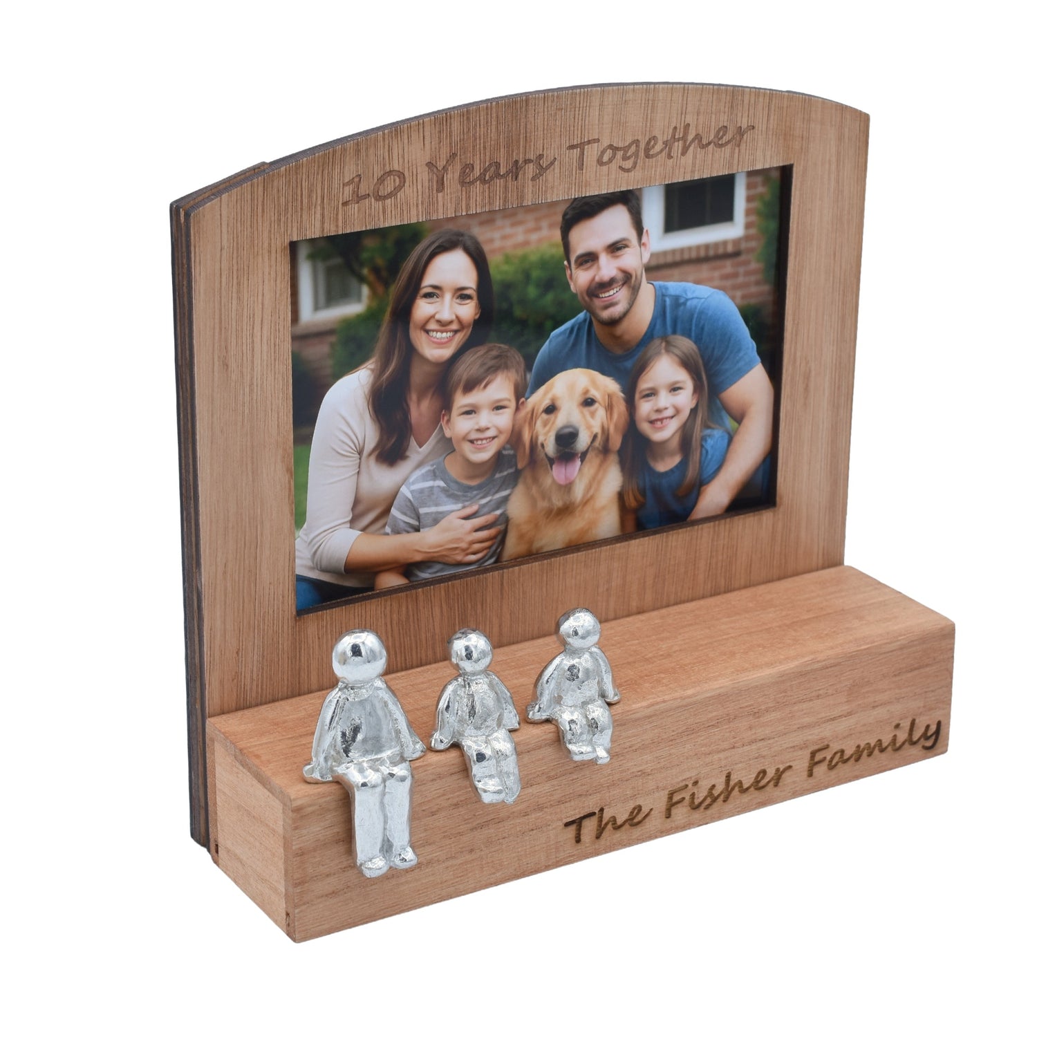 10 Years together Photo frame family , 6x4 Photo, Choose Your Own Family Combination, Christmas, Valentines, Birthdays, Anniversaries