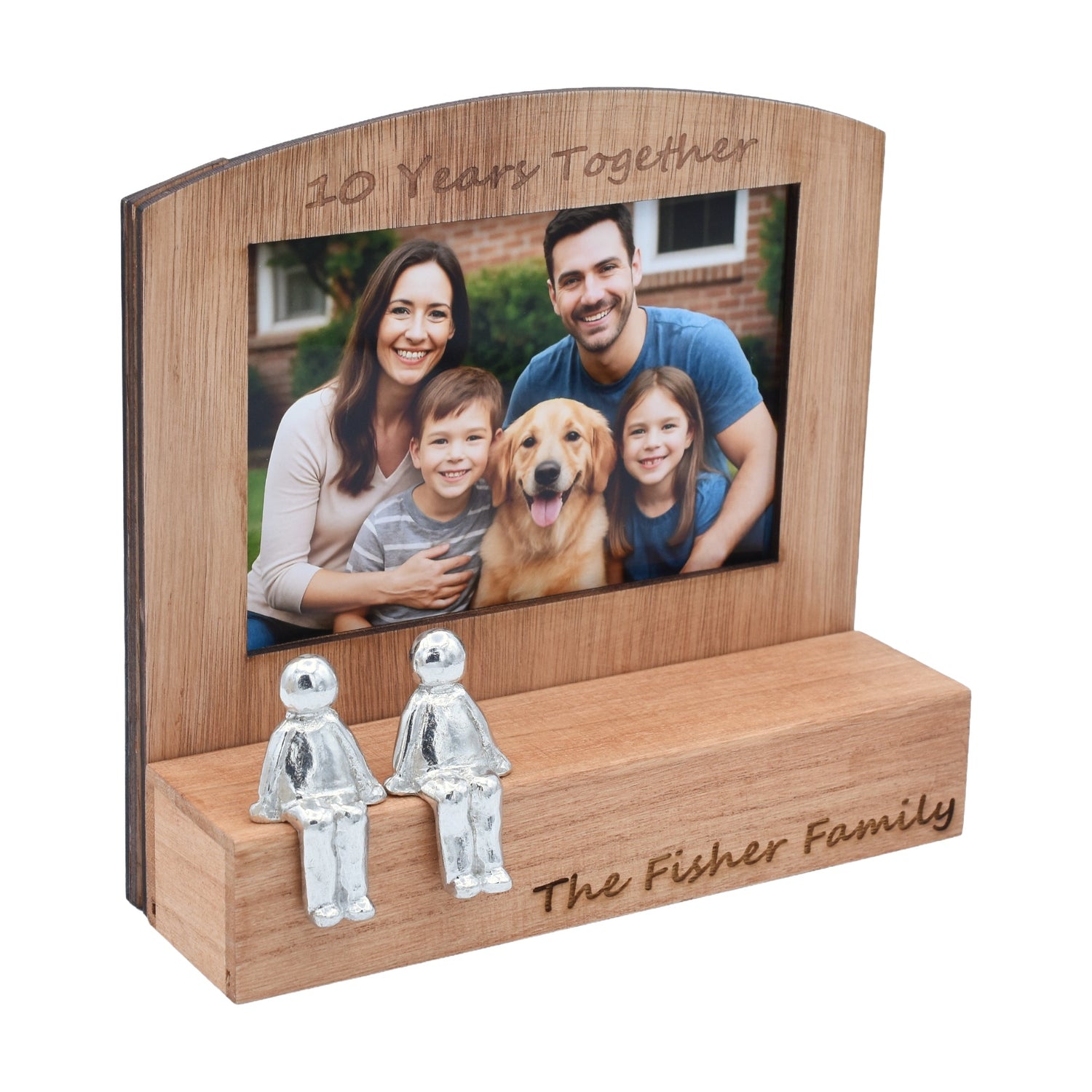 10 Years together Photo frame family , 6x4 Photo, Choose Your Own Family Combination, Christmas, Valentines, Birthdays, Anniversaries