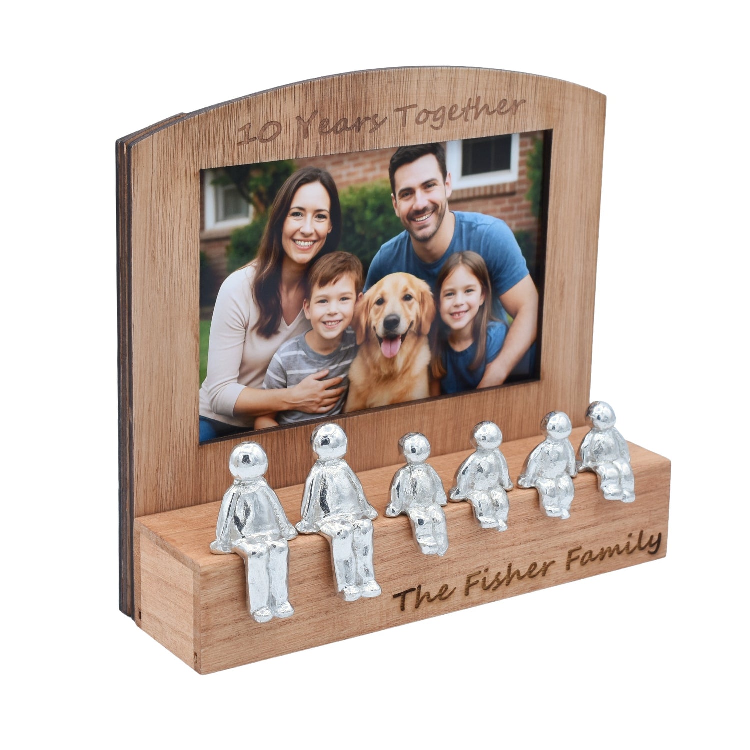 10 Years together Photo frame family , 6x4 Photo, Choose Your Own Family Combination, Christmas, Valentines, Birthdays, Anniversaries