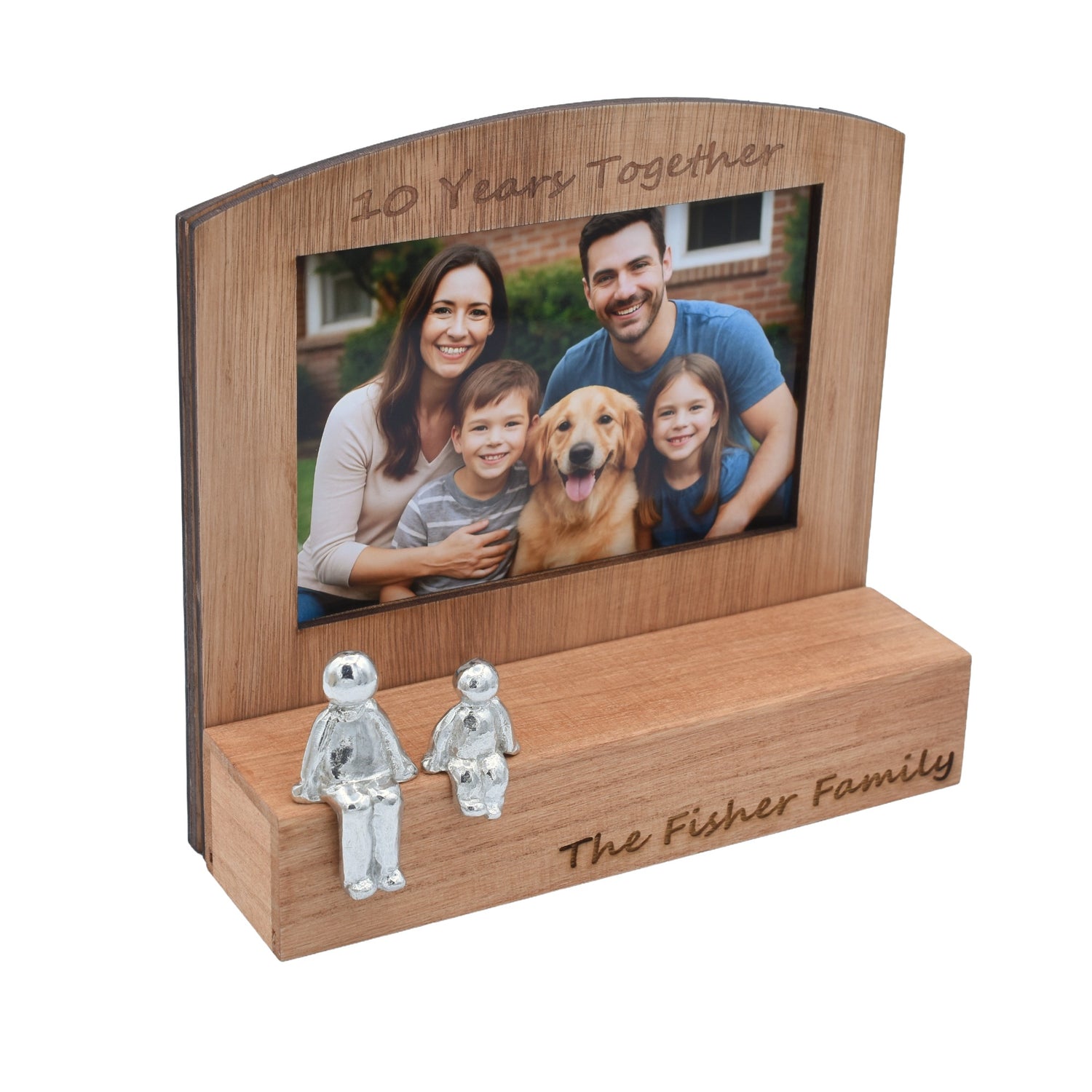 10 Years together Photo frame family , 6x4 Photo, Choose Your Own Family Combination, Christmas, Valentines, Birthdays, Anniversaries