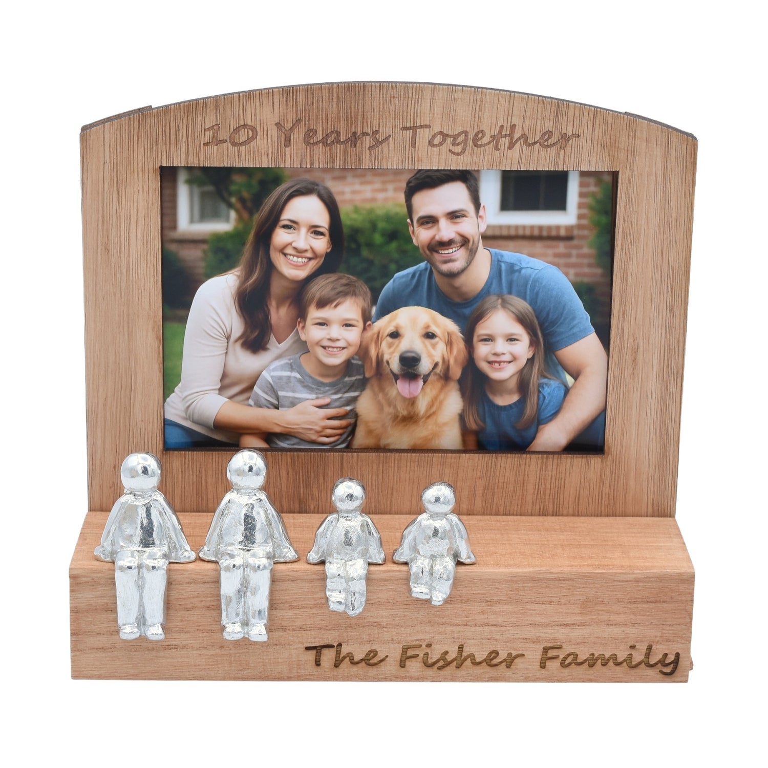 10 Years together Photo frame family , 6x4 Photo, Choose Your Own Family Combination, Christmas, Valentines, Birthdays, Anniversaries