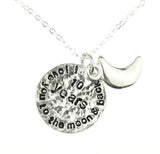 10th Anniversary 100% Pure Tin Moon Necklace